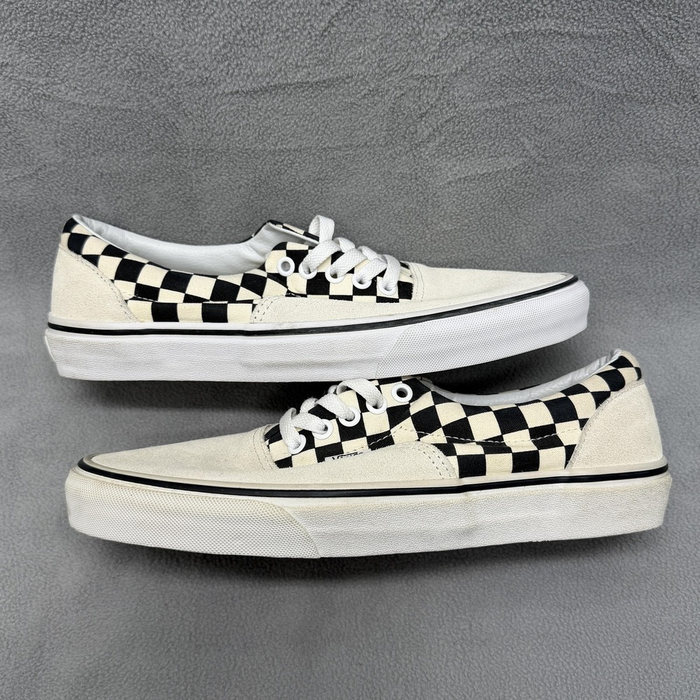 Vans Shoes Mens Size 8 White Checkerboard Canvas Low Top Skate Casual Sneakers - Picture 6 of 8